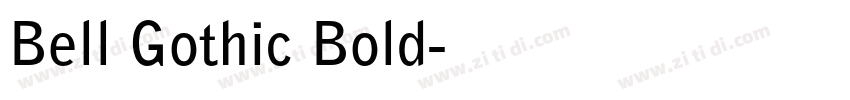 Bell Gothic Bold字体转换